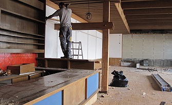 Beginning demolition hall